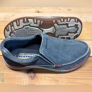 Skechers Men's Relaxed Fit Denim Slip-Ons